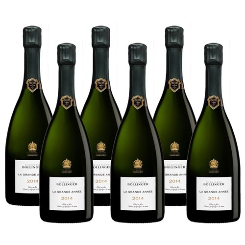 Crate of 6 Bollinger Grande Annee 2014 Vintage 75cl